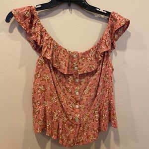 Off the shoulder floral tank
